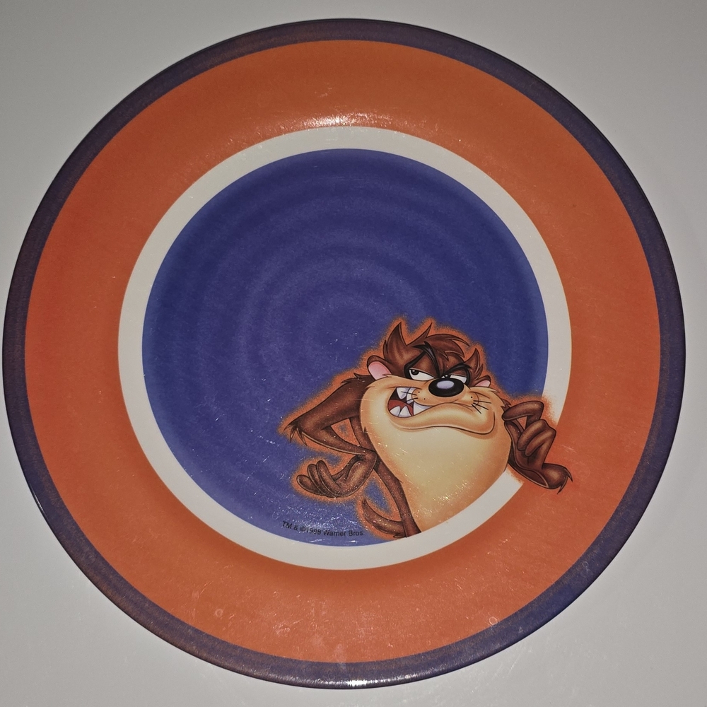 Warner Bros. Taz Character Plate in Orange and Blue